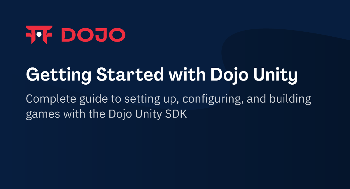 Getting Started with Dojo Unity – Dojo Documentation
