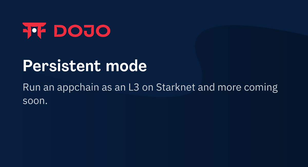 Persistent mode – Dojo Documentation